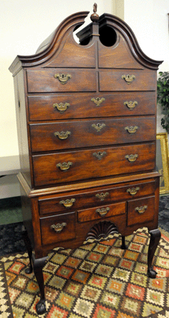 The Goddard Townsend highboy did not need much of an introduction and auctioneer Joseph Kabe was brief, stating that it was "99.9 percent original, that it was rare and ready to go&”†It sold moments later for $431,250.