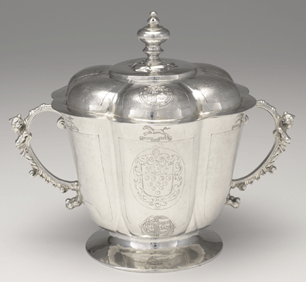 This silver cup and cover were made in London in about 1650 by Richard Blackwell II (active London, b circa 1624). It is among works given this year to VMFA by collector Rita R. Gans of New York. ⁋atherine Wetzel photo, ©2010 Virginia Museum of Fine Arts