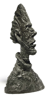 Alberto Giacometti, "Grande tête mince,†conceived in 1954 and cast in 1955, bronze with dark brown patina, fetched $53,282,500.