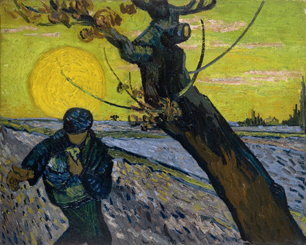 Vincent van Gogh (Dutch, 1853‱890), "The Sower,†1888, oil on canvas. Museum of Fine Arts, Boston. Van Gogh Museum Amsterdam (Vincent van Gogh Foundation).