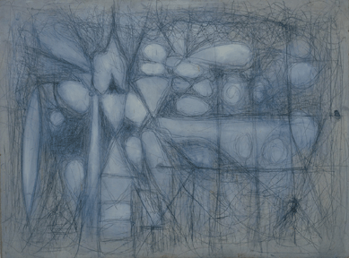 Richard Pousette-Dart, "White Cosmos,†1950‵1, oil and graphite on board, 36 by 48 inches. Courtesy of Knoedler Gallery. ©2010 Estate of Richard Pousette-Dart / Artists Rights Society (ARS), New York