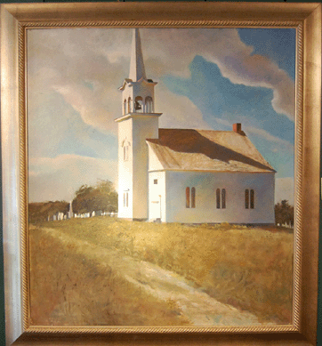 Andrew Wyeth's 1935 view of the Ridge Church, just down the road a piece from the auction house, sold for $220,000.