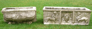 A pair of Eighteenth or Nineteenth Century carved stone outdoor planters achieved $16,800.