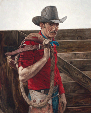 "Bronc Buster†by Kenneth M. Freeman is a lead portrait in "Portraits of the West: Kenneth M. Freeman Legacy.• style=