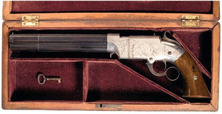 The overall top seller was a factory cased and engraved Volcanic lever-action navy pistol commanding $74,750.