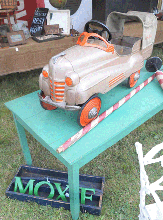 A rare pedal car at Antiques at 30B, Cambridge, N.Y.