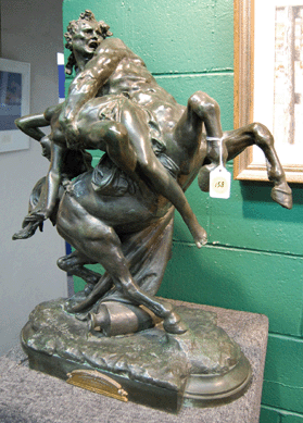The bronze "Enlevement d'Hippodamie†("The Rape of Hippodamia  by Parisian artist Albert-Ernest Carrier-Belleuse sold for $26,450.