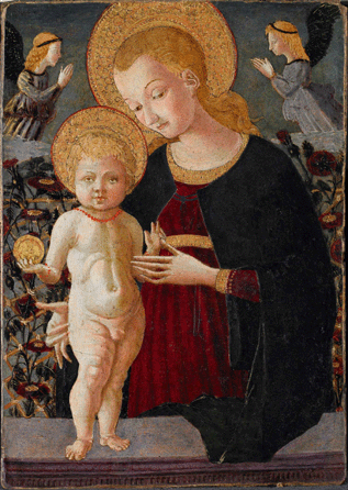 Follower of Paolo Uccello, "Virgin and Child with Two Angels,†circa 1460‷0, tempera and oil on panel.