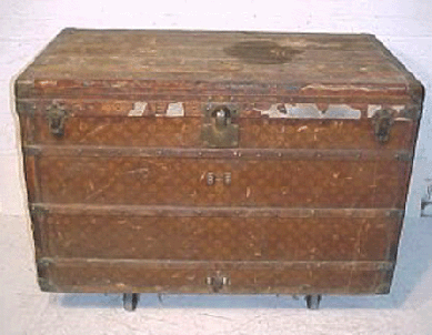 This Louis Vuitton steamer trunk sold at $2,415.