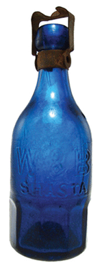 W&B Shasta Superior Mineral Water bottle, Union Glassworks of Philadelphia, made $15,680.