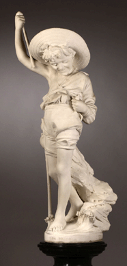 Signed Bacherini, this Florentine marble sculpture earned $9,200.