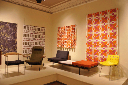 "Art by the Yard†furniture by Robin Day, vividly colored furniture and textile furnishings in the exhibition at the Textile Museum, suggest how postwar designers revolutionized British styles. ⁋aty Uravitch photo