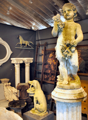 Village Braider, Inc, Plymouth, Mass., is a fixture of garden antiques shows nationally.