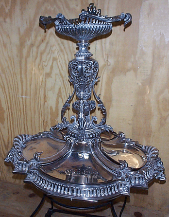 The top lot of the sale was this Nineteenth Century silver plate Charles Christofle banquet table centerpiece that attained $14,000.