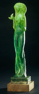 "Eve,†a lost wax cast glass sculpture by Cleveland, Ohio, artist Edris Eckhardt, is dated 1975. It is one of several of the artist's pieces in the museum collection.