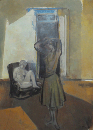 The top lot of the auction came as a Joseph Floch oil, "Two Models In My Studio,†sold to a phone bidder for $25,850.