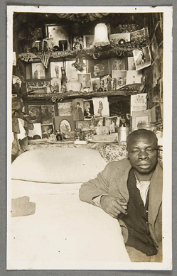 A real photo postcard featuring a black convict's cell interior sold for $5,760. 