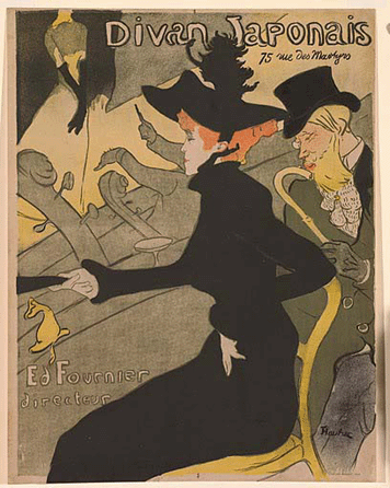 Henri de Toulouse-Lautrec, "Divan Japonais,†1893, color lithograph poster