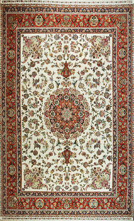 The top lot of the auction was this Tabriz Persian rug, which attained $26,000.