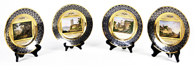 This grouping of four Sevres presentation plates took $12,000.