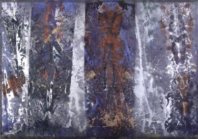 Sam Gilliam, "Restore,†1968, magna and acrylic on canvas with aluminum powder. Gift from the artist and purchased with funds from the Alice Speed Stoll Accessions Trust. Collection of the Speed Art Museum.