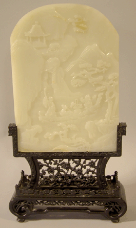 A jade table screen from the Qianlong period attained $411,250, which the auction house said is the third highest auction price worldwide for this item.