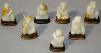 A Chinese jade partial zodiac set realized $164,500.