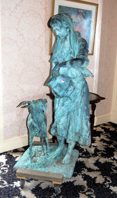 The 62-inch bronze fountain sold for $2,875.