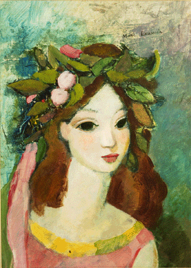 The vibrant oil on portrait of a girl by Marie Laurencin sold for $9,795