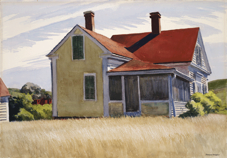 Edward Hopper, "Marshall's House,†1932, opaque and transparent watercolor on paper. Wadsworth Atheneum Museum of Art, Hartford, Conn.; purchased through the gift of Henry and Walter Keney.