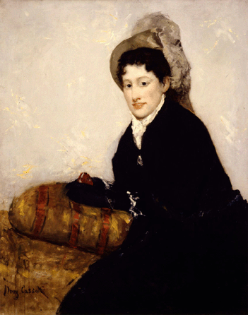 Mary Cassatt (American, 1844‱926), "Portrait of Madame X Dressed for the Matinée,†1878, oil on canvas, 39 3/8 by 31 7/8  inches. Collection of Charlotte and Philip Hanes.