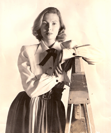 A photograph of Pat Silleck taken many years ago when she was a model in New York City.
