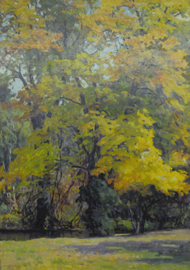 The Harriet Randall Lumis oil on canvas titled "Autumn Sunshine†sold to an absentee bidder for $6,325.
