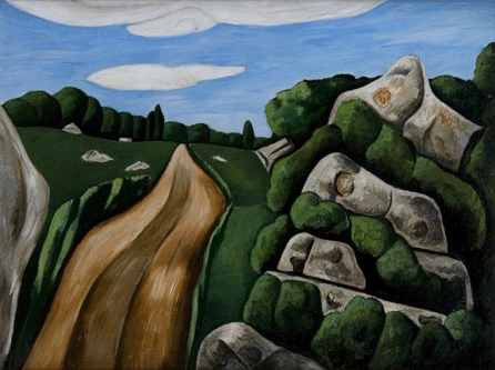 Marsden Hartley (1877‱943), "Summer Outward Bound, Gloucester,†1931, oil on board, gift of Robert L. and Elizabeth French, 2009. 