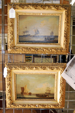 Two marine paintings by Robert Salmon fetched $17,700.