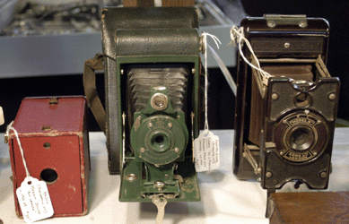 Freeze Frame: A trio of antique cameras were on view at Lara Joyce Antiques, Westfield, N.J.