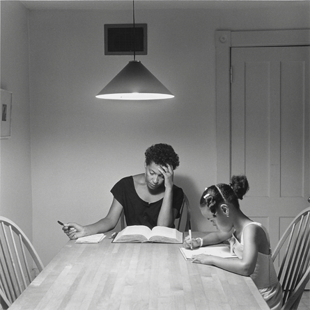 Carrie Mae Weems (b 1953), untitled #2450 from "Kitchen Table Series,†1990, three gelatin silver prints (one shown above), each signed, dated and numbered "3/5†in pencil on the reverse of the flush-mount, each 27 1/8  by 27 1/8  inches, sold for $35,000.