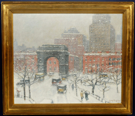 Guy Wiggins's  "Washington Square†led the sale, bringing $43,700.