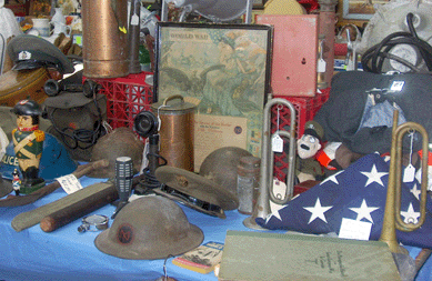 World War I and II collectibles were offered from several exhibitors.
