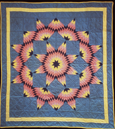 Broken Star quilt by Clara Bontraeger (dates unknown), Haven, Kan., circa 1925‱935, cotton, 73½ by 67¼ inches. Collection American Folk Art Museum, gift of David Pottinger. †Matt Hoebermann photo 