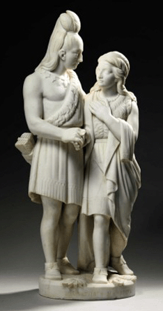 "Hiawatha's Marriage†by Edmonia Lewis, 1874.