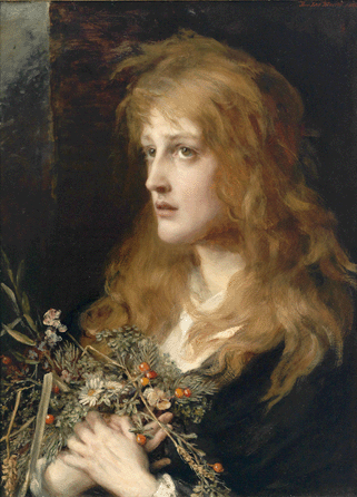 Anna Lea Merritt, "Ophelia,†1880, oil on canvas. Smart Museum of Art, The University of Chicago, bequest of Robert Coale, 2007.