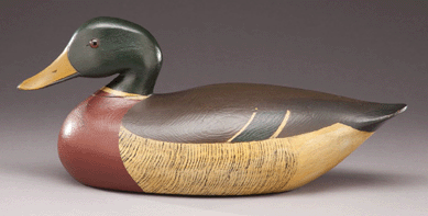 In exceptional original paint, the Joseph Lincoln mallard drake brought $86,250.