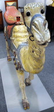 The camel carousel figure displayed at Kelly Kinzle sold moments after the show opened to the public on Friday morning.