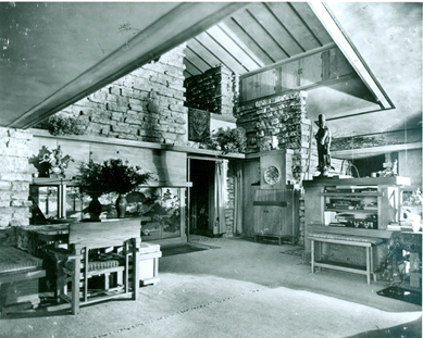 Interior spaces were as important in a Frank Lloyd Wright design as the exterior. 