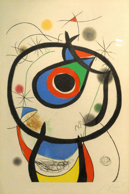 The Joan Miró etching with aquatint, "La Galante,†also did well, selling above estimate at $16,520.