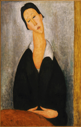 Amedeo Modigliani (Italian, 1884‱920), "Portrait of a Polish Woman,†1919, oil on canvas, 39½ by 25½ inches; Philadelphia Museum of Art, The Louis E. Stern Collection, 1963.