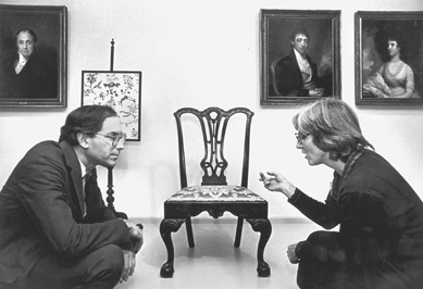 Morrison Heckscher with Bea Garvan around 1985. Heckscher, who grew up outside Philadelphia and from childhood was drawn to historic architecture, maintained a close friendship with the retired curator of American decorative arts at the Philadelphia Museum of Art and her late husband, Anthony N.B. Garvan (1917‱992), a professor of American studies and expert in urban planning at the University of Pennsylvania.