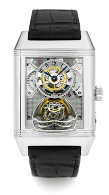 Jaeger-LeCoultre, Reverso Gyrotourbillon 2, No. 52/75, made in a limited edition of 75 pieces, circa 2009, achieved $266,500.