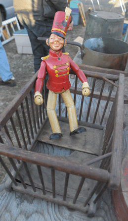 The RCA jointed figure provided a splash of color among the primitives.